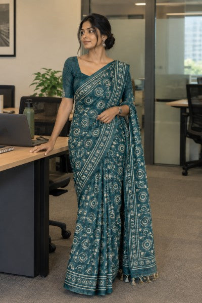 Aarohi Batik Silk Saree