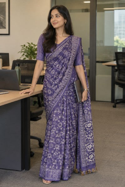 Aarohi Batik Silk Saree